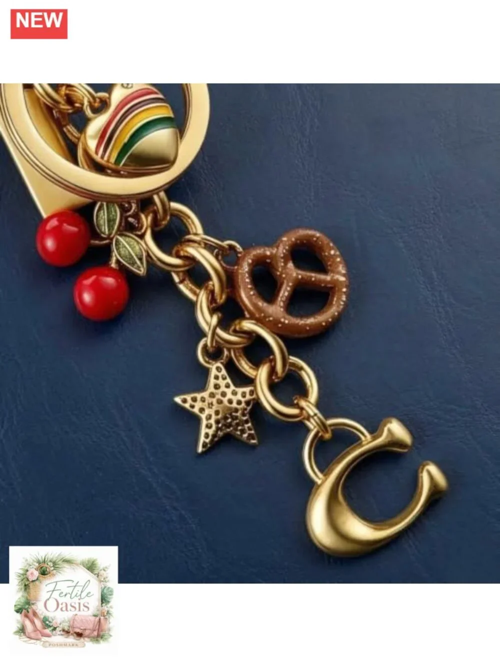 Strawberry Purse Charm for Women Handbag Keychain Decor